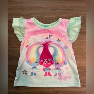 Trolls Pink and Mint Poppy Pajama Top size 18M